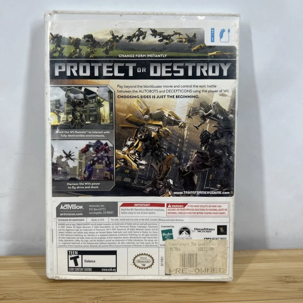 Transformers: The Game (Nintendo Wii, 2007)